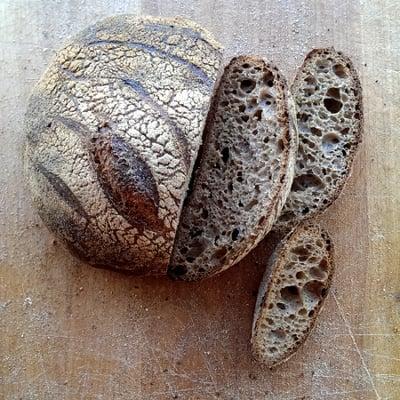 100% whole wheat sourdough bread