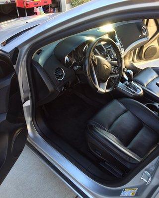 Satin shine and UV protection on the interior!