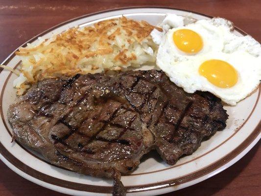 Steak and eggs