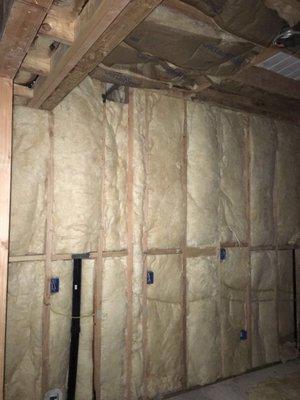 New insulation on walls and attic