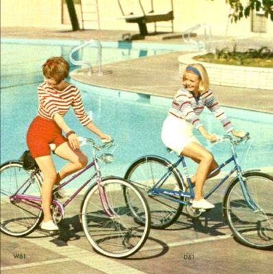 This is me riding around later that day. I'm the hot blonde.