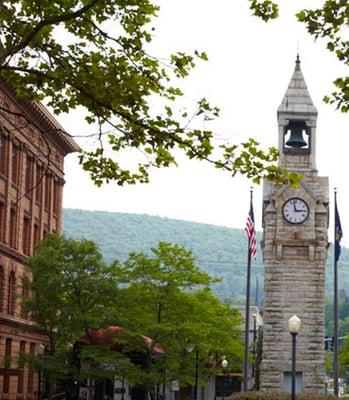 We're located conveniently across the street from Centerway Square with Corning's famous Clock Tower & the Museum bus shuttle.