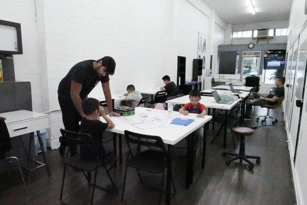 Students learning