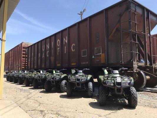 Great fleet customer delivery of Honda ATV's to Union Pacific railroad