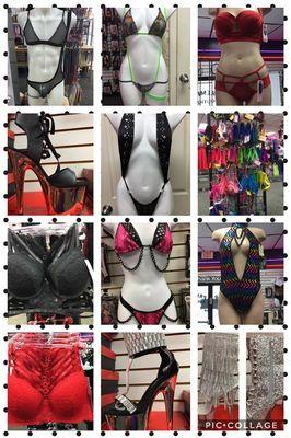 Sexy lingerie,bras shoes and dance wear