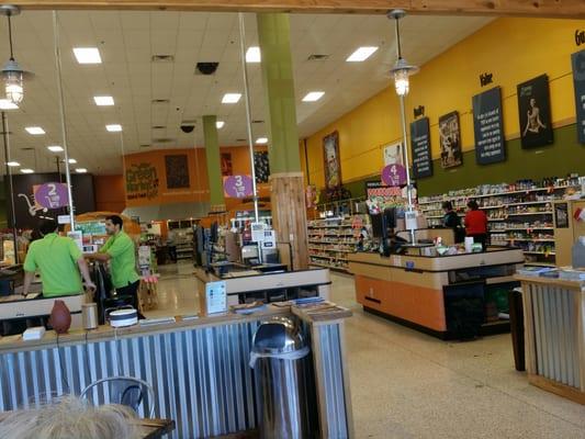 Inside the Green Market and cafe