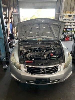 Valve timing Job on a Honda Accord.