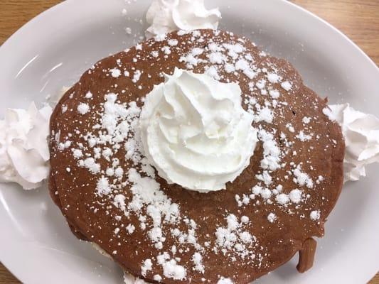 Red velvet pancakes