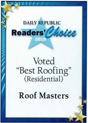 Daily Republic, Best Roofing 2019