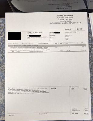 $5,311.56 estimate