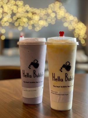 Taro Smoothie and Mango Smoothie