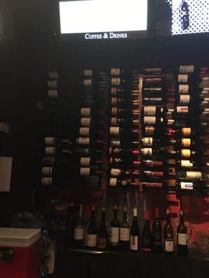 Pretty decent selection at the wine bar up front.