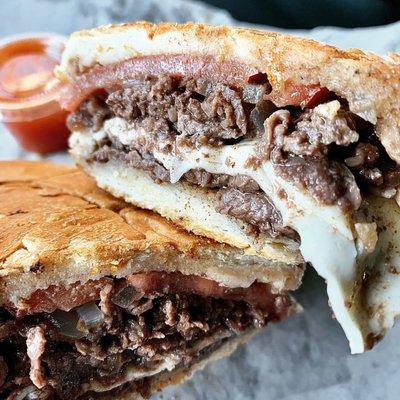 Double Steak Sandwich with Cheese