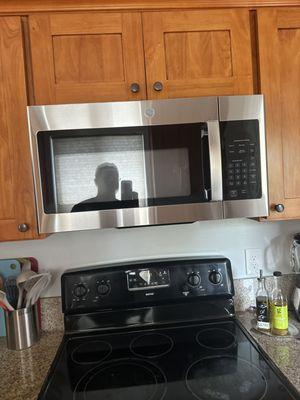 Microwave installed