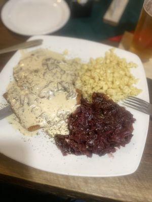 Schnitzel with Red Cabbage