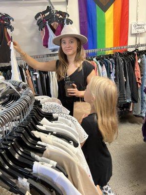 Introducing the daughters and granddaughter to one of my fav secondhand stores