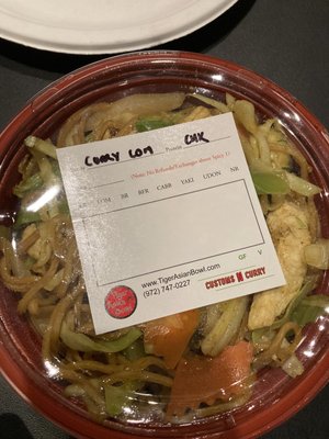 Curry Lomein Bowl