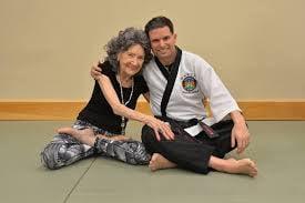 Sensei John with "Tao" the oldest yoga teacher in the world at 97!