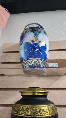 Brass and aluminum urn