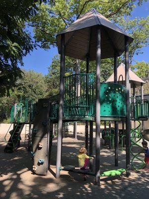 Climbing wall to the bottom left