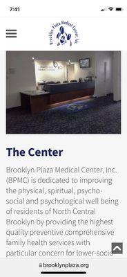 Description and photo of Brooklyn Plaza Medical Center.