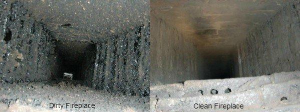 This was a picture of our chimney .The guys took a photo before and after .I must say good timing getting the chimney cleaned and inspected