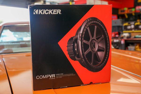 Kicker speaker ready for car stereo installation