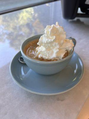 Affogato with salted caramel ice cream