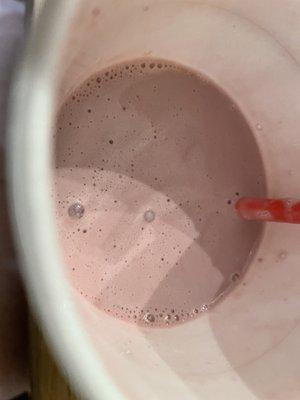 My husband's blackberry shake.