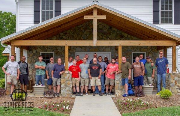 The men in the Living Free Regeneration Program