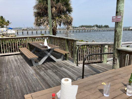 Great deck on the water!