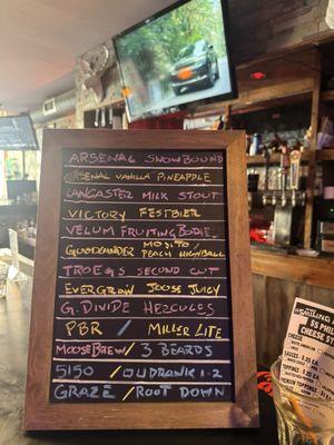 Beer Menu