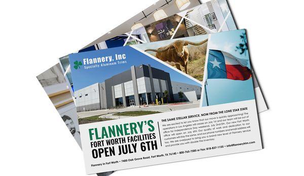 Flannery Trim Postcard Design