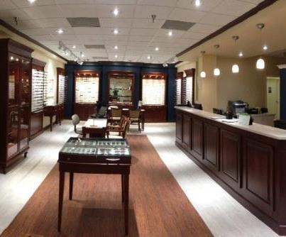 Newly renovated waiting room and optical boutique