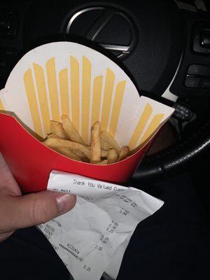 This was a full large fry.    They tasted worse than the photo could show.