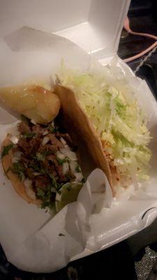 Taco de Asada, beef crunchy taco