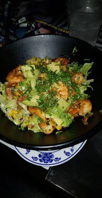 Bad ass bowl with grilled shrimp