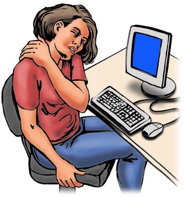 Massage can improve symptoms common in seated workers.