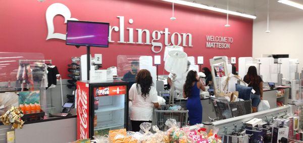 Here are the 3 cashiers servicing customers with  full carts.