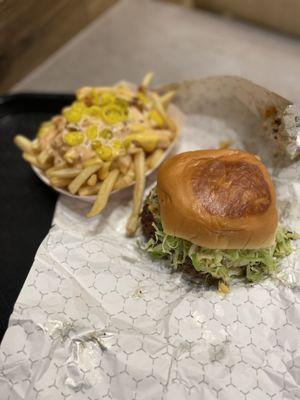 Double Cheeseburger and Salt Fries