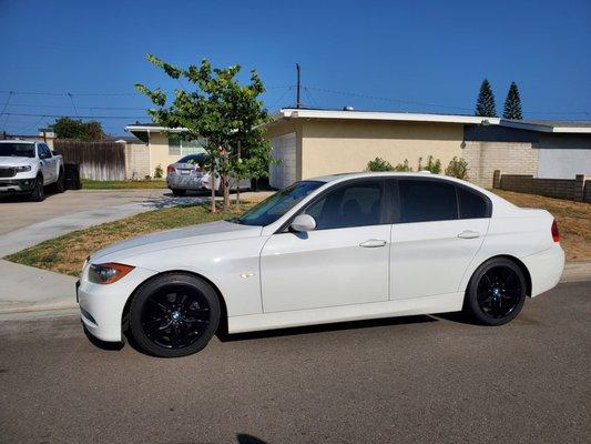 Rims painted gloss black