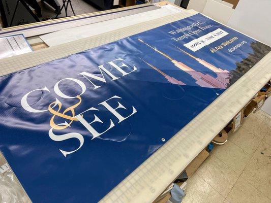 Vinyl Banner. Indoor or Outdoor