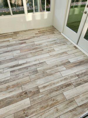 Sun room flooring by Orion