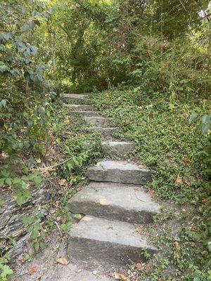 Stoned steps to safely lead you to the creek