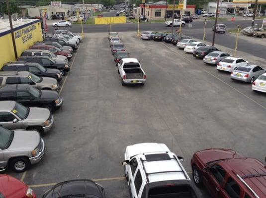 Birds Eye View of Auto Credit Located on the corner of N. Lamar & Applegate