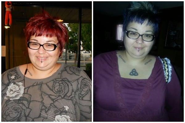 The first pic is September 2012 and the second is September 2013. You can see the difference this gym has made for me.