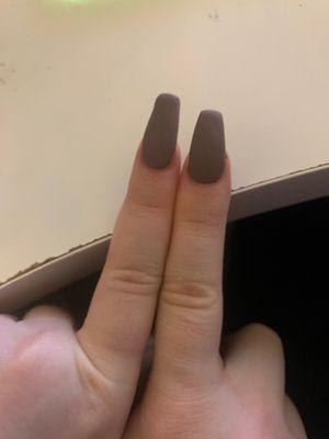 a comparison of my pointer fingers to express the inconsistency through and through