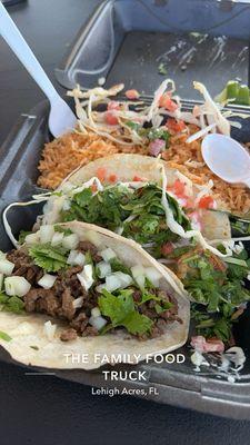 Shrimp and steak tacos