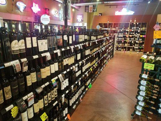 Giant wine selection