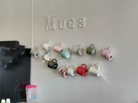 Their collection of mugs